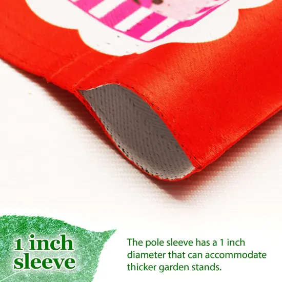 G128 Happy Valentine&rsquo;s Day Heart Cookie Garden Flag 12x18 In Double Sided Valentine's Day Yard Garden Lawn Decoration {5}