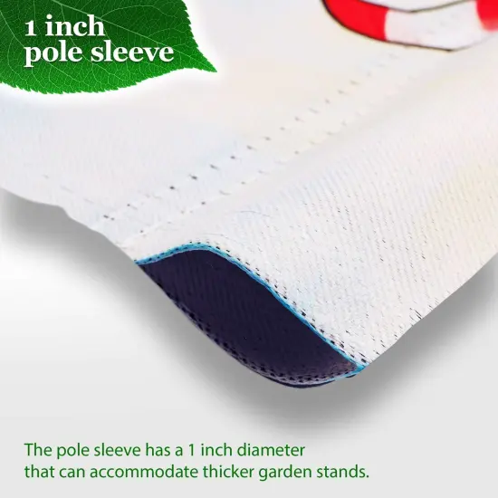 G128 Combo Pack: Garden Flag Stand 36x16IN & Garden Flag Summer Fun Gnome Printed 12x18IN Double Sided {2}