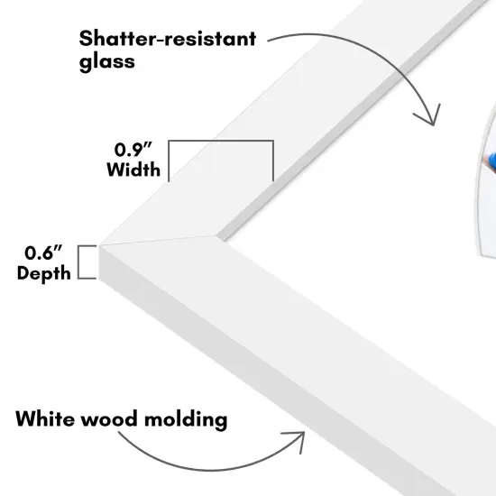 Americanflat Picture Frame with Heart-Shaped Mat - Ideal for Any Room, Living Rooms, Dorm Room {3}