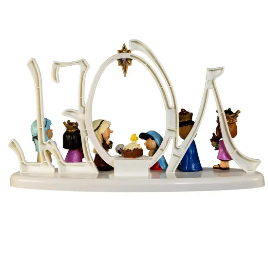 10" Peanuts&copy; Battery-Operated LED Lighted Nativity Scene {4}