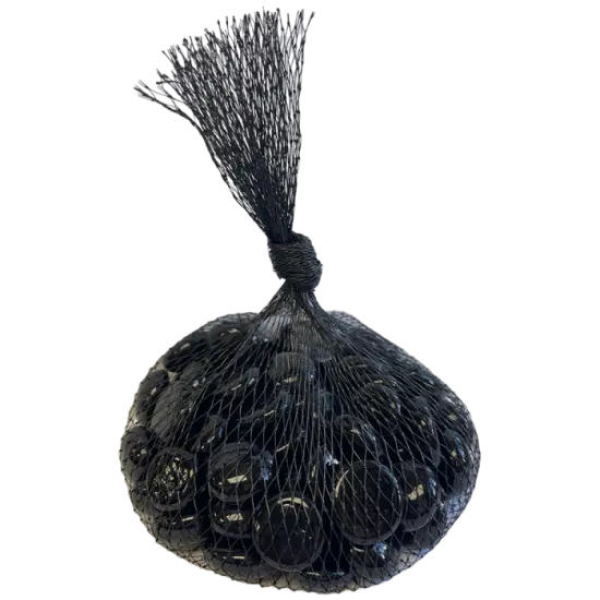 Black Glass Nuggets - 12oz Bag - Flat Glass Gems/Beads - Decorative Glass Stones - Great for Mosaics and Other Glass Projects {1}