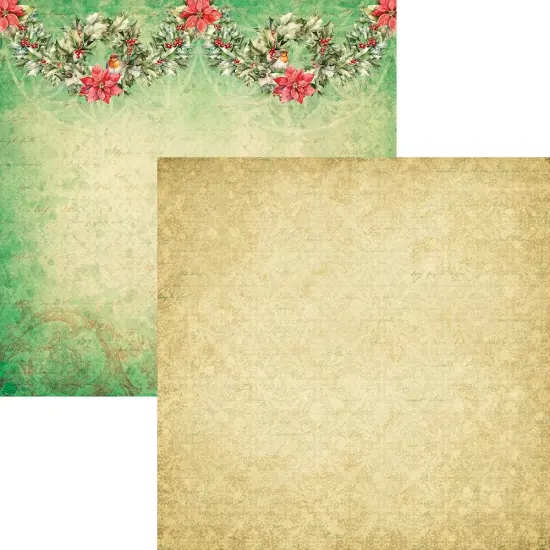 Elizabeth Crafts Double-Sided Cardstock Pack 12"X12"-Festive Holly {5}
