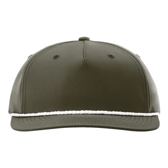Richardson&reg; Five Panel Classic Rope Cap Dark Olive Green {1}