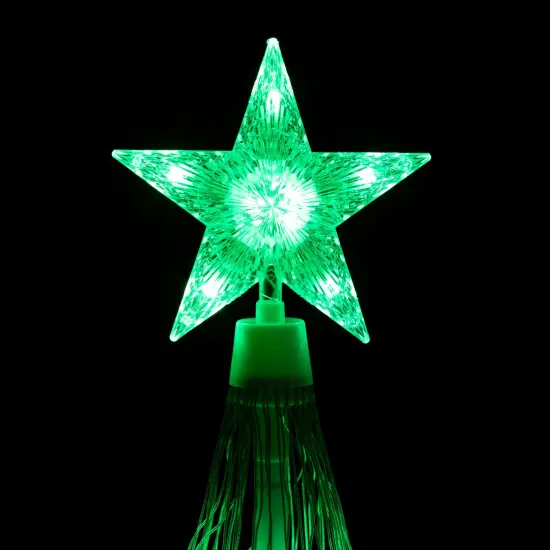 Northlight Lighted LED Multi-Function Outdoor Christmas Cone Tree - 9' - Green Lights White {5}