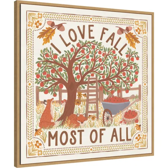 Autumn Days II by Laura Marshall Framed Canvas Wall Art {3}