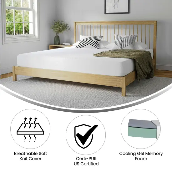 Merrick Lane Iris CertiPUR-US Certified Memory Foam Mattress Infused with Charcoal & Green Tea Cooling Gel {4}