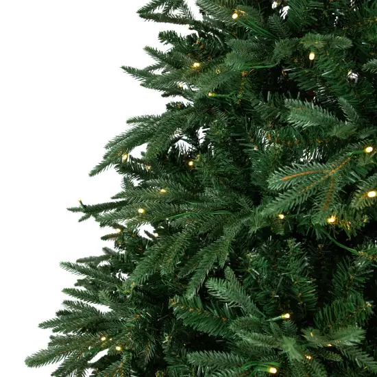 Northlight Real Touch&trade; Pre-Lit Ashburn Pine Artificial Christmas Tree - 9' Warm White LED Green {6}