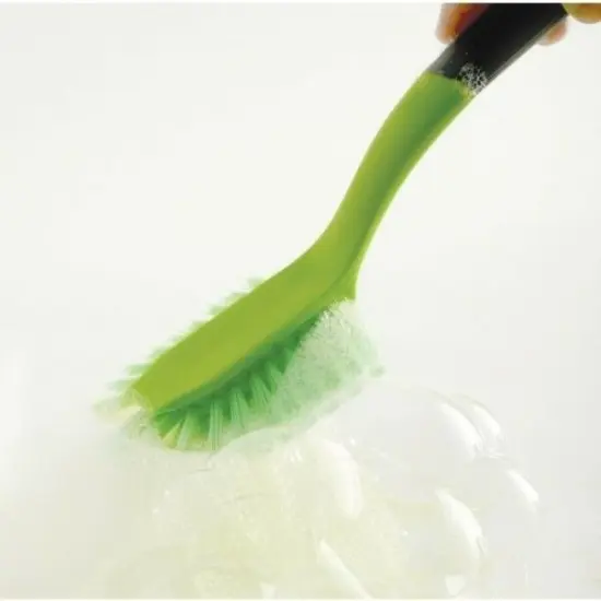 Norpro 2in1 Dish Scrub Brush Dishes Cleaning Scrubber Wand and Pot Scraper Red {4}