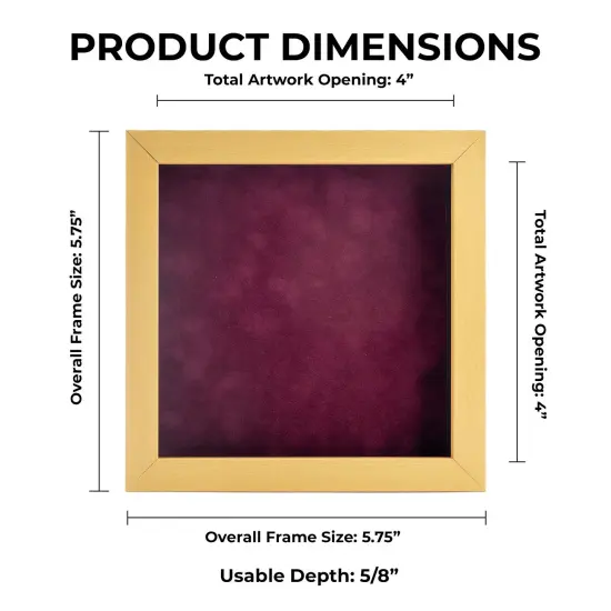 Classic Natural Wood Shadow Box Frame with Acrylic Front - Dark Red Suede Backing, 30 Sizes {1}