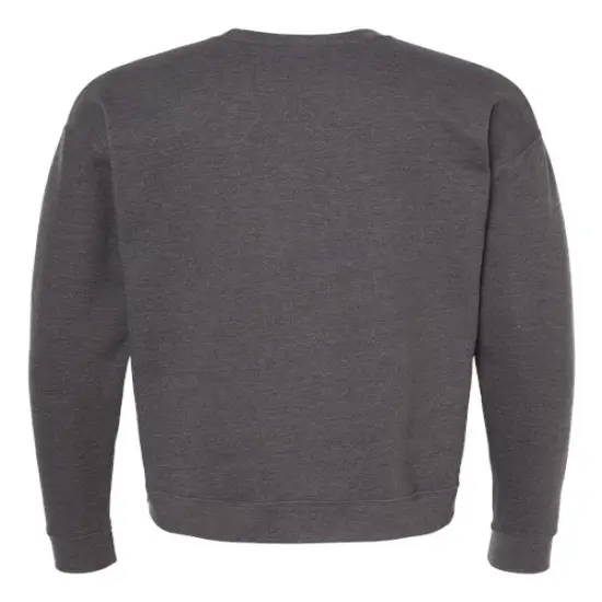Tultex&reg; Fleece Crewneck Sweatshirt Heather Charcoal {2}