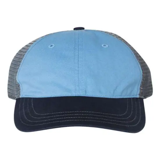 Richardson&reg; Garment Washed Trucker Cap C Blue/ C Navy {1}