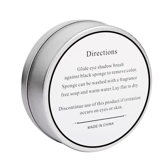 Zodaca Makeup Cosmetic Brush Cleaner Sponge Tool Remover Clean Eye Shadow Eyeliner Color Switch Iron Box Black {7}