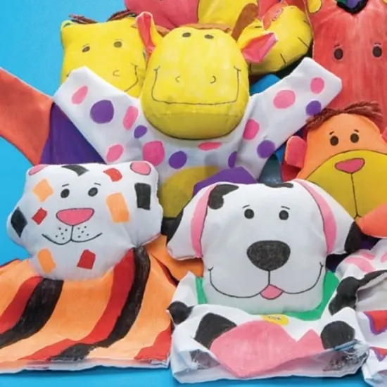 Color-Me&trade; Fabric Animal Hand Puppets (Pack of 24) {5}