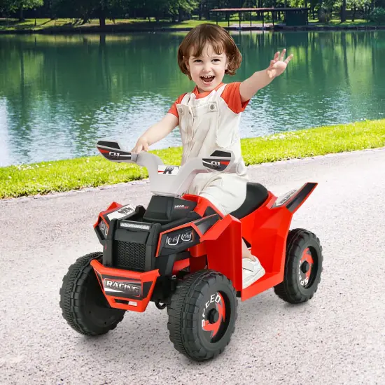 Costway Kids Ride on ATV 4 Wheeler Quad Toy Car 6V Battery Powered Motorized Toy {2}