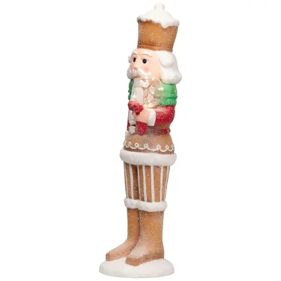 Northlight LED Lighted Christmas Gingerbread Nutcracker - 27" - Brown and White {5}