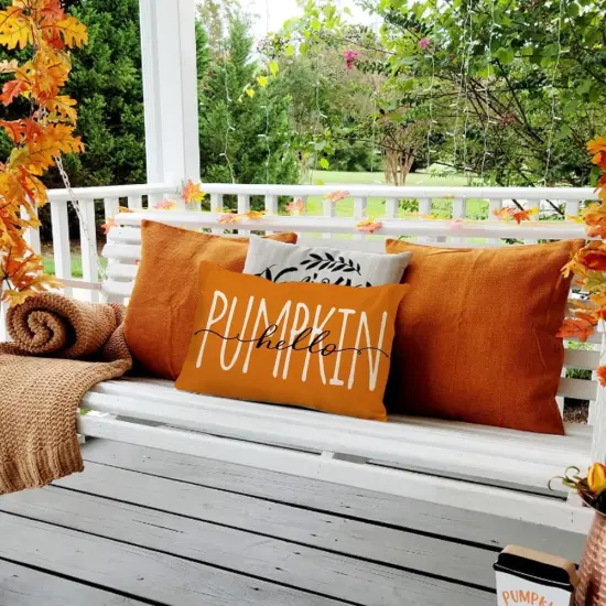 12x20 Inch Autumn Thanksgiving Lumar Outdoor Cushion Case Decoration {2}