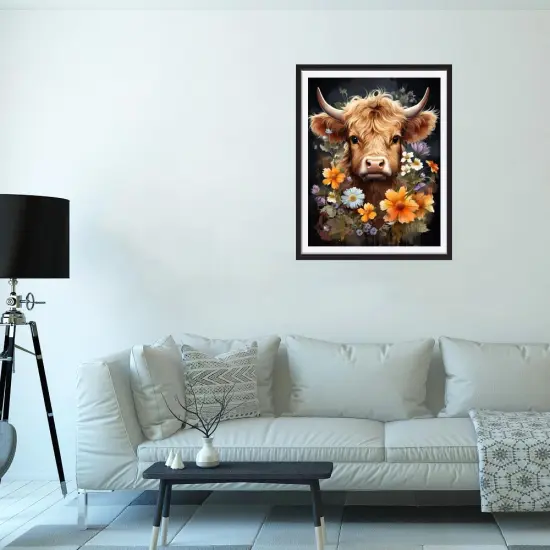 DIY 5D Diamond Painting Art Kits for Adults Highland Cow Diamond Painting Round Drill Art Craft Kits for Home Wall Decor Gifts 16x20inch {5}