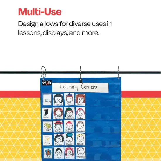 School Smart Student Group Pocket Chart, 35 Pockets, 27 x 26 Inches {5}
