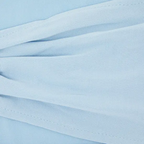 50 Pack Light Blue Chair Sashes for Wedding Reception, Baby Shower, Birthday Party, Fits 13.5-16.5 inch Chair Backs with Silver Buckles {6}