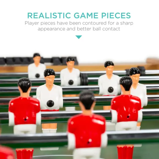 Best Choice Products 48in Competition Sized Foosball Table for Home, Game Room w/ 2 Balls, 2 Cup Holders Arcade {5}