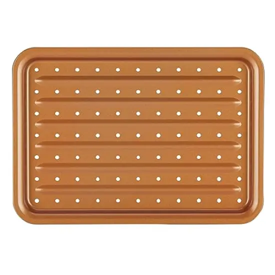 4 Piece Nonstick Bakeware Toaster Oven Set with Nonstick Baking Pan, Cookie Sheet / Baking Sheet and Muffin Pan / Cupcake Pan - , Copper Brown {2}