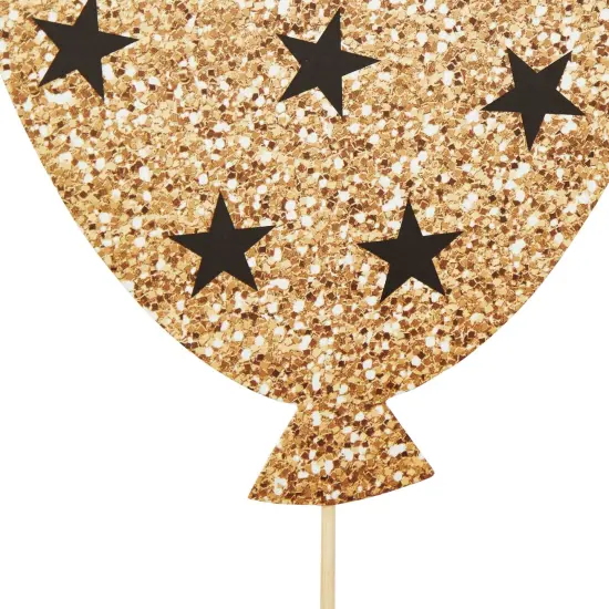 Happy Retirement Decorations Party Centerpieces, Black and Gold Stick Table Toppers, 5 Designs (30 Pieces) {4}