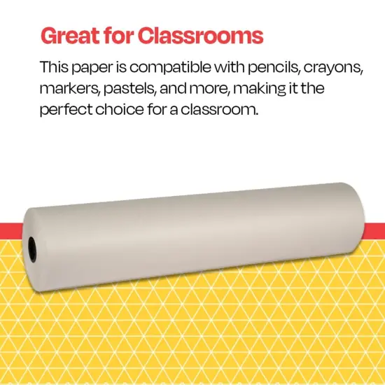 School Smart Newsprint Roll, 36 Inches x 1470 Feet, White {6}