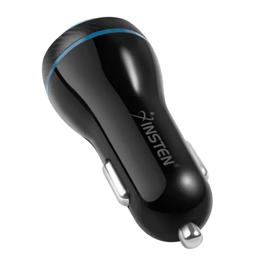 Insten 47W 2-Port USB-C PD Fast Charging Car Charger Compatible With iPhone Android Cell Phone Universal Black {6}