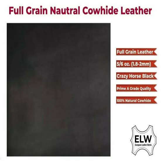 ELW Tooling Leather 5/6 OZ (2-2.4mm) Thickness | Burgundy Color | Pre-Cut 6"x12" 2PCS| Finished Full Grain Leather Cowhide Handmade Perfect for Crafting, Sewing, Molding, Workshop {3}