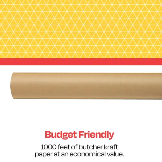 School Smart Butcher Kraft Paper Roll, 50 lbs, 30 Inches x 1000 Feet, Brown {6}