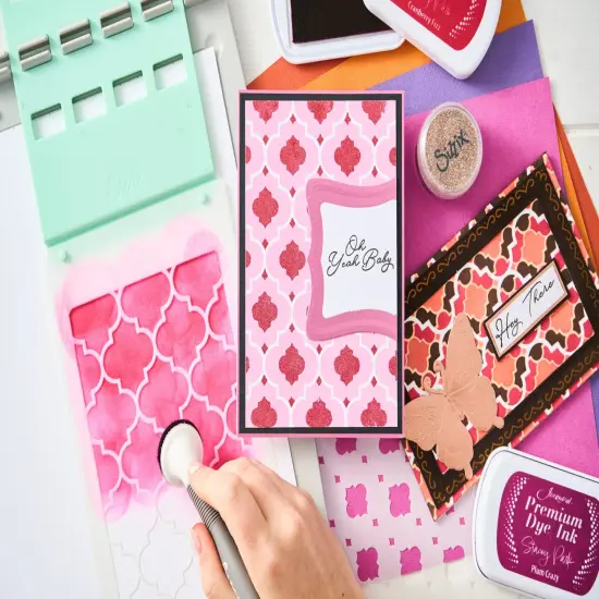 Sizzix A6 Stencil By Stacey Park 4/Pkg-Textures From Afar #2 {7}