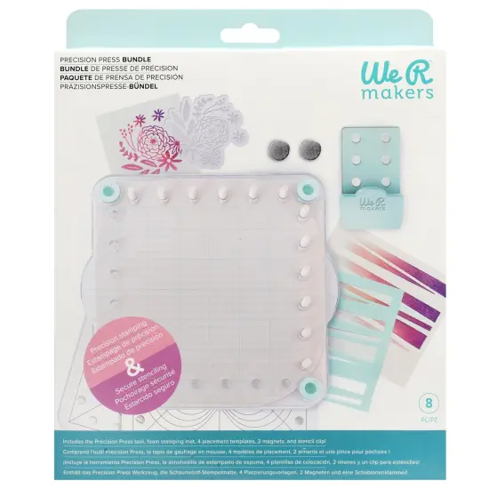 We R Precision Press Stamp And Stencil Holder-8 Pieces {1}