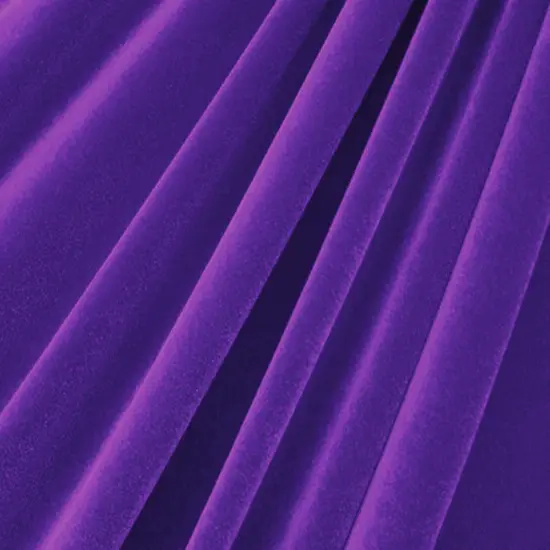1 Yard Stretch Velvet Fabric Soft Medium Weight Sheen 4-Way Stretch 58/60" Width Purple {1}