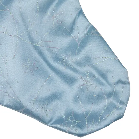 Northlight 20.5-Inch Blue and White Sheer Organza Christmas Stocking with Faux Fur Cuff {4}