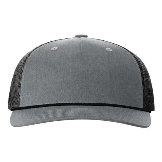 Richardson&reg; Five Panel Trucker with Rope Cap HGrey/ Black {1}
