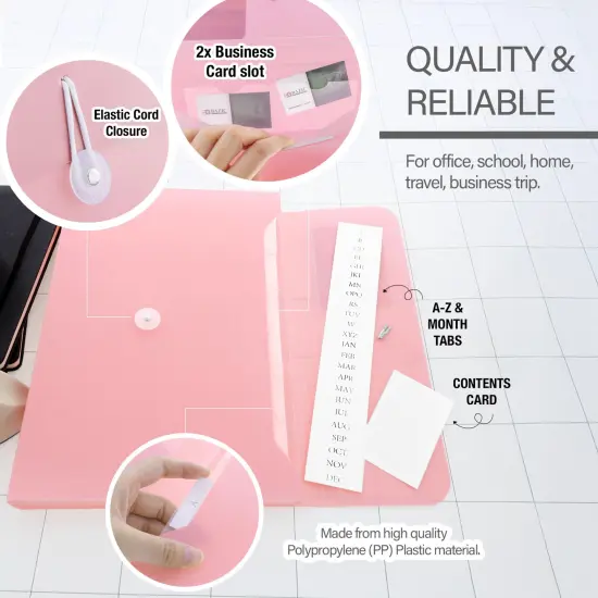 BAZIC Expanding File A4/Letter Size Poly 7-Pocket Pastel Edition {3}