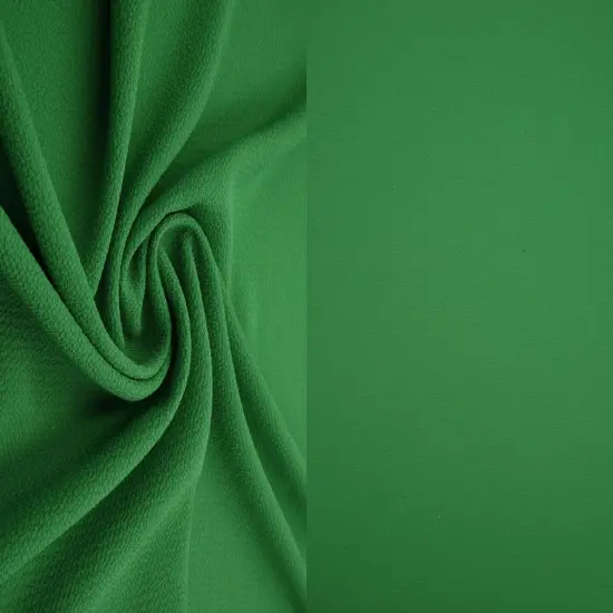 1 Yard Solid Ghost Bubble Crepe Fabric, Lightweight Textured Stretch 57/58" Wide for Apparel GREEN {1}