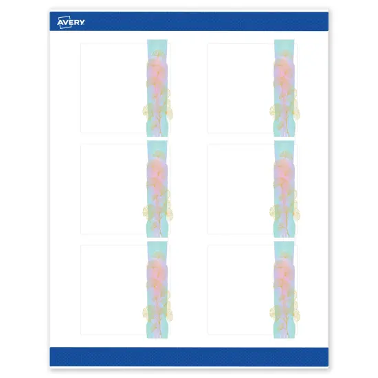 Avery Printable Square Labels with Sure Feed Technology, Pre-Printed Floral Design, Matte White, 3" x 3", Laser & Inkjet Compatible, 60 Total, Great for Branding, Marketing, and Events {1}