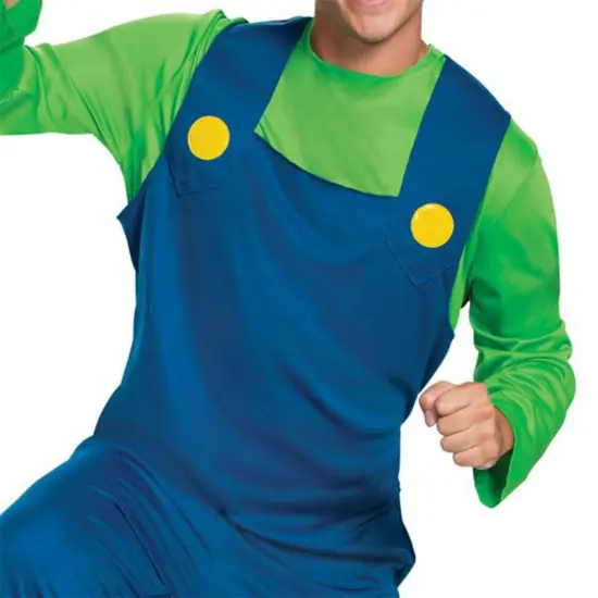 Super Mario Bros. Luigi Classic Adult Costume {5}