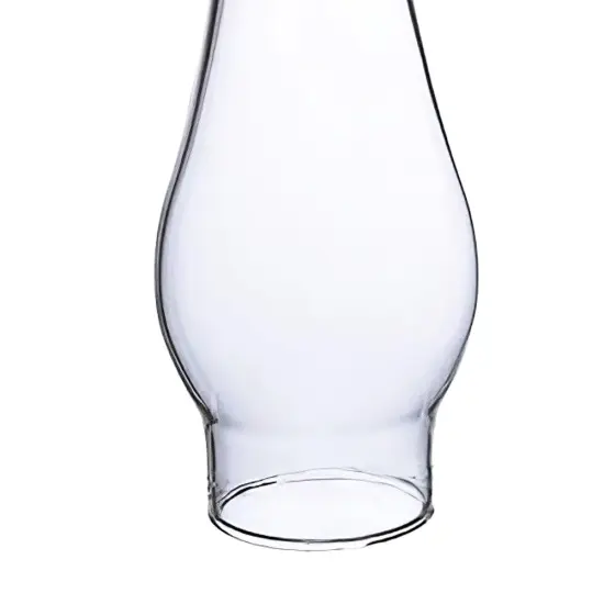 Clear Glass Lamp Chimney, Replacement Hurricane Globe Measures 1 3/8 Inch Diameter Base x 6 3/4 Inches High for Oil or Kerosene Lanterns {4}