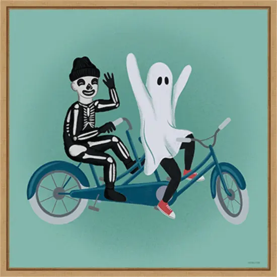 Hometown Halloween IX by Softshell Studio Framed Canvas Wall Art {7}