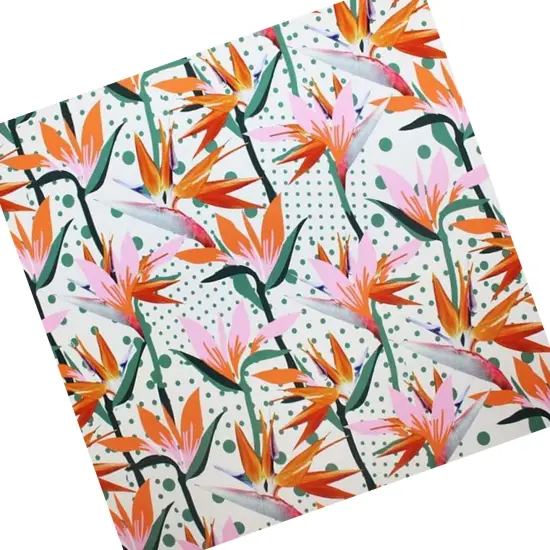 Dotted Birds of Paradise Printed Spandex {4}