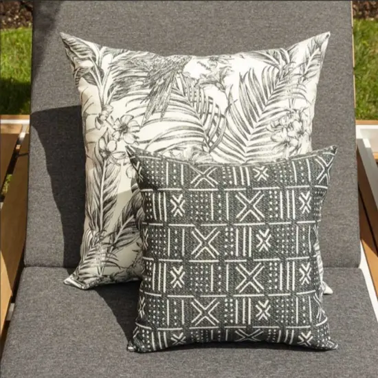 Richloom Solarium WILLIAM- Outdoor/Indoor Fabric Black {6}