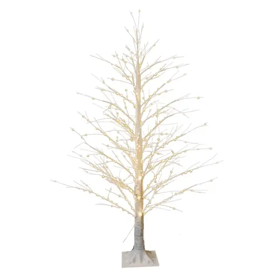 Kurt Adler 5-Foot White Birch Twinkle Warm White Fairy LED Twig Tree {1}