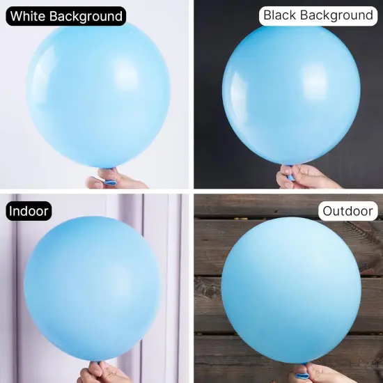 Light Blue Balloons 140 pcs Different Sizes of 18 12 10 5 Inch Baby Pastel Sky Aqua Blue Balloon Arch Kit Garland for Graduation Baby Shower Gender Reveal Birthday Party Decorations Blue-Y4 {3}
