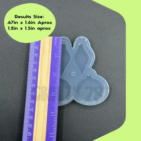 Ornaments Dangle Earring Silicone Mold (B15) {2}