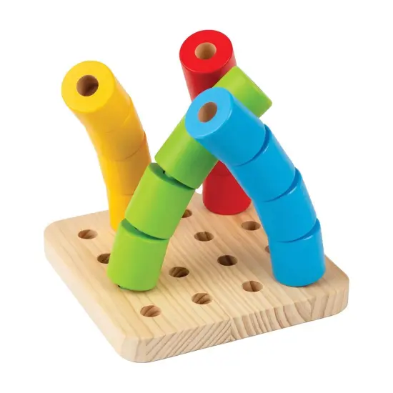 Bigjigs Toys Montessori Colorful Peg Board {7}