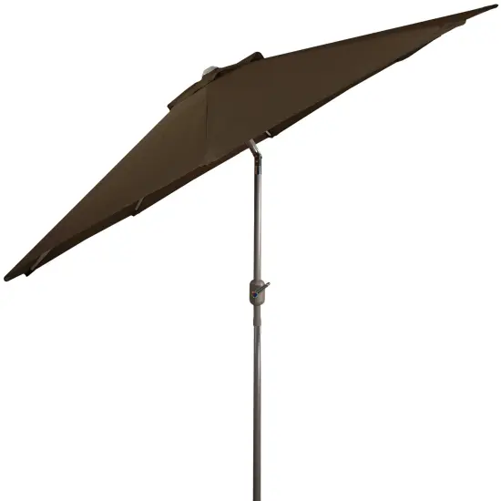 Northlight 9ft Outdoor Patio Market Umbrella with Hand Crank and Tilt, Brown {6}