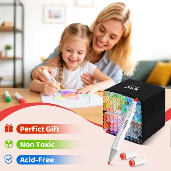 100 Colors Dual Tips, Coloring Alcohol Markers {4}