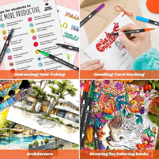 36 Colors Dual Tip Art Markers Pens {4}